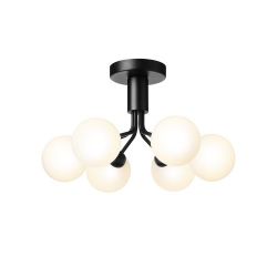 Nuura Apiales 6 Plafondlamp - Zwart - Opaal