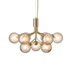 Nuura Apiales 9 Kroonluchter - Messing - Goud glas