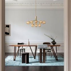 Nuura Apiales 9 Kroonluchter - Messing - Goud glas