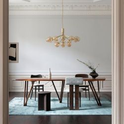 Nuura Apiales 9 Kroonluchter - Messing - Goud glas