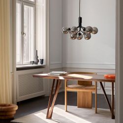 Nuura Apiales 9 Kroonluchter - Zwart - Gerookt glas