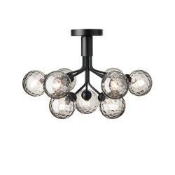 Nuura Apiales 9 Plafondlamp - Zwart - Gerookt glas