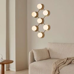 Nuura Liila 7 Wandlamp - Goud - Opaal