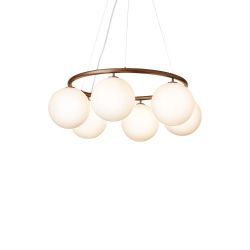 Nuura Miira 6 Circular Hanglamp - Brons - Opaal