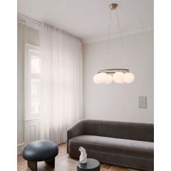 Nuura Miira 6 Circular Hanglamp - Messing - Opaal