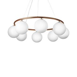 Nuura Miira 8 Circular Hanglamp - Brons - Opaal