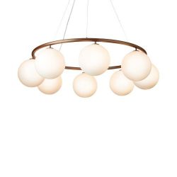 Nuura Miira 8 Circular Hanglamp - Brons - Opaal