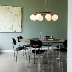 Nuura Miira 8 Circular Hanglamp - Brons - Opaal