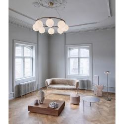 Nuura Miira 8 Circular Hanglamp - Messing - Opaal