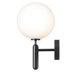Nuura Miira Outdoor Wandlamp - Zwart - Opaal