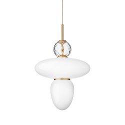 Nuura Rizzatto 43 Hanglamp - Messing - Opaal