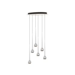 Grau Falling Sun Chandelier 6 - Gepolijst