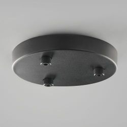 Light-Point Ceiling Base Plafondkap voor 3 lampen - 20 cm - Zwart 