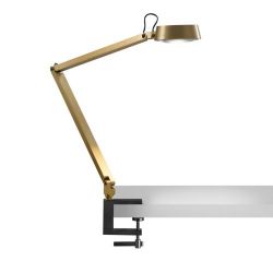 Light-Point Dark T1 Tafellamp met tafelklem - Messing 