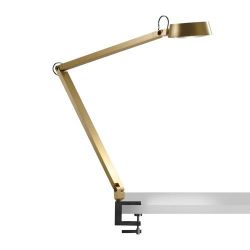 Light-Point Dark T2 Tafellamp met tafelklem - Messing 