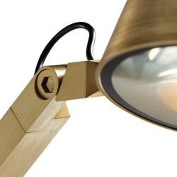 Light-Point Dark T2 Tafellamp met tafelklem - Messing 