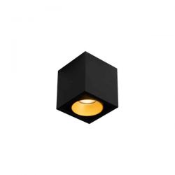 Key Light Cube R Opbouwspot - Zwart Goud