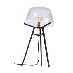Tonone Ella Tafellamp - Zwart - Transparant
