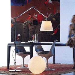 Artemide Tolomeo Mega Terra Vloerlamp 36 cm - Grijs satijn