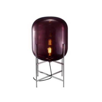 Pulpo Oda Medium Vloerlamp - Aubergine - Chroom