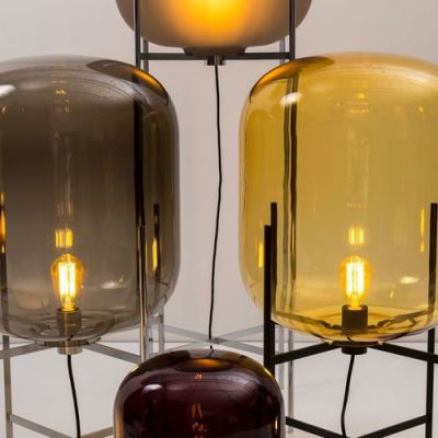 Pulpo Oda Small Vloerlamp - Amber - Zwart