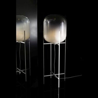 Pulpo Oda Large Vloerlamp - Grijs - Chroom