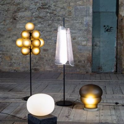 Pulpo Stellar Grape Big Vloerlamp - Grijs - Champagne