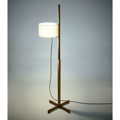 Santa & Cole TMM Vloerlamp - Walnoot - Wit