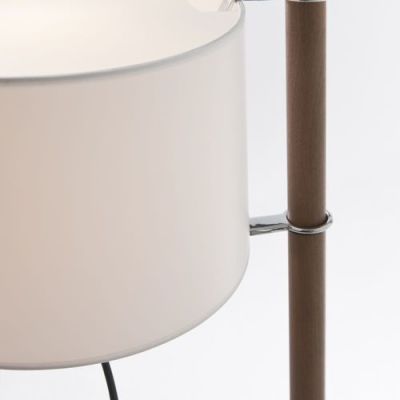Santa & Cole TMM Vloerlamp - Walnoot - Wit