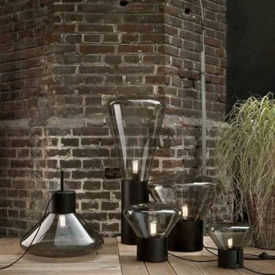 Brokis Muffin 3A Vloerlamp - Zwart - Rookgrijs
