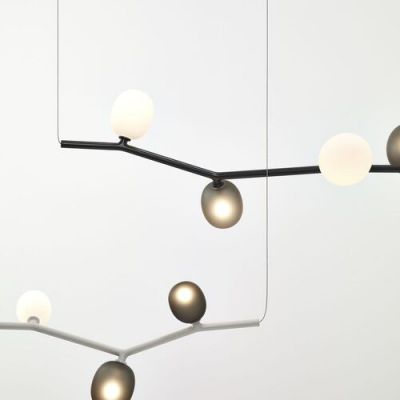 Brokis Ivy Horizontal 4 Hanglamp - Grijs - Wit