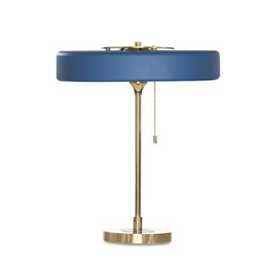 Bert Frank Revolve Tafellamp - Messing - Blauw
