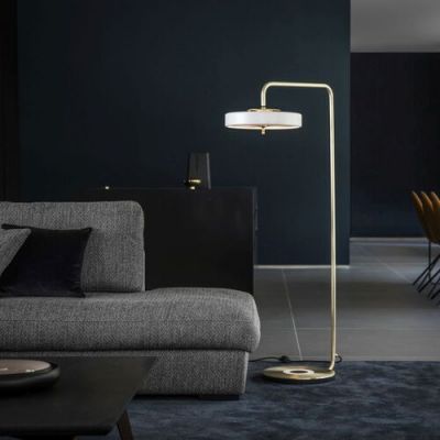 Bert Frank Revolve Vloerlamp - Messing - Wit 
