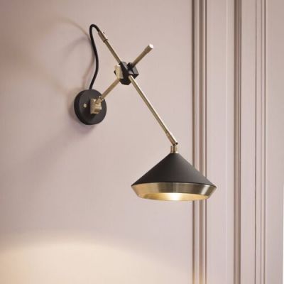 Bert Frank Shear Wandlamp - Messing - Zwart 