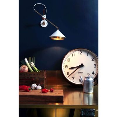 Bert Frank Shear Wandlamp - Messing - Wit 
