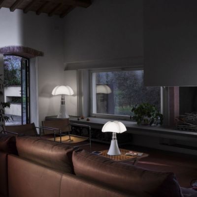 Martinelli Luce Minipipistrello Tafellamp LED met dimmer - Titanium