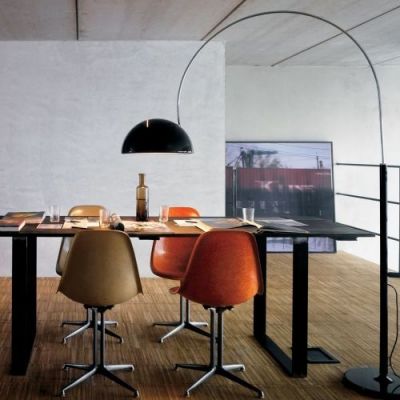 Oluce Coupe 3320 R Vloerlamp - Zwart