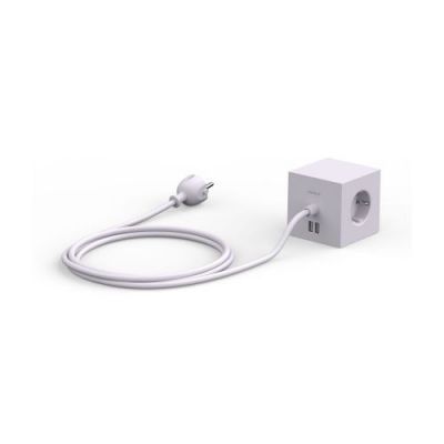Avolt Square 1 USB + Magnet Stekkerdoos - Grijs