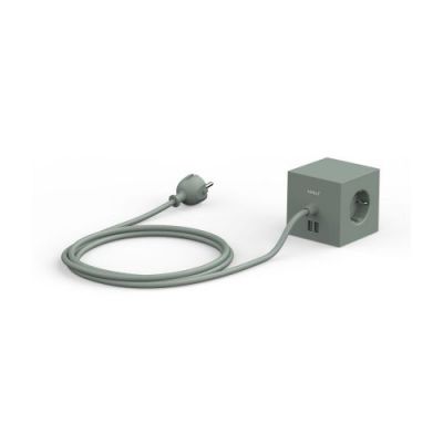 Avolt Square 1 USB + Magnet Stekkerdoos - Groen