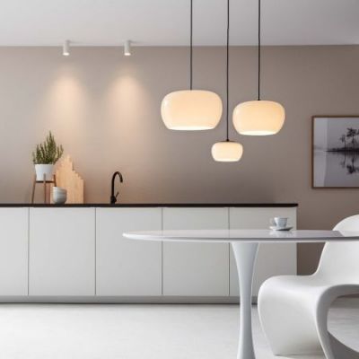 Wever Ducre Wetro 1.0 Hanglamp - Taupe gestreept