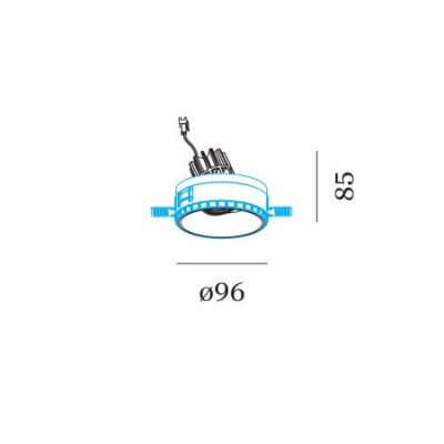 Wever Ducre Deep Adjust Trimless Spot - Zwart - DTW