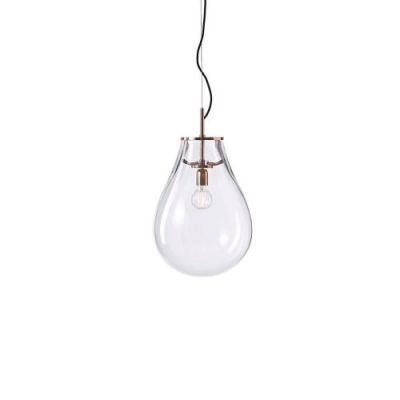 Bomma Tim Small Hanglamp - Transparant - Koper