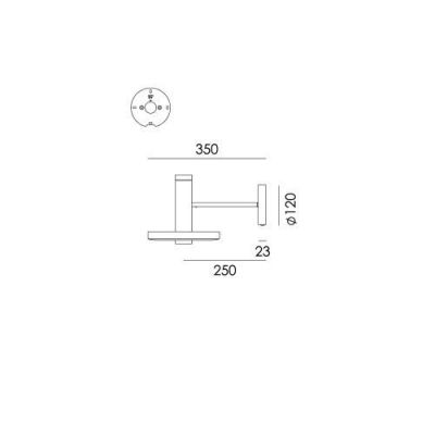 Tonone Beads Wall 35 Downlight met stekker Wandlamp - Zwart