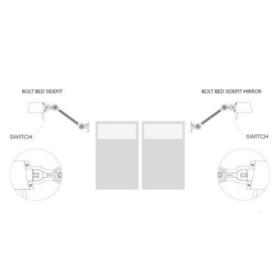 Tonone Bolt Bed Sidefit met stekker Wandlamp - Geel