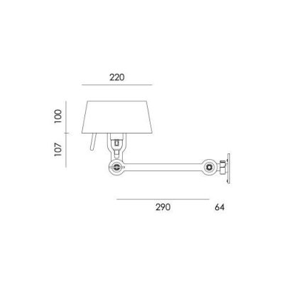 Tonone Bolt Bed Underfit Install Mirror Wandlamp - Oranje