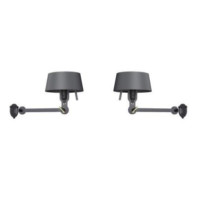 Tonone Bolt Bed Underfit met stekker Wandlamp Set van 2 - Donkergrijs