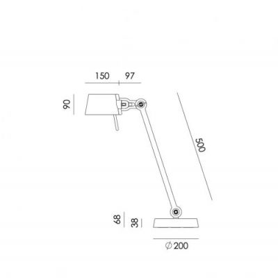 Tonone Bolt Desk 1 arm Tafellamp - Roze