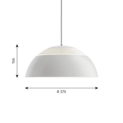 Louis Poulsen AJ Royal 370 V2 2700K Phase dimming Hanglamp - Wit