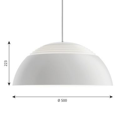 Louis Poulsen AJ Royal 500 V2 2700K Dali Hanglamp - Wit