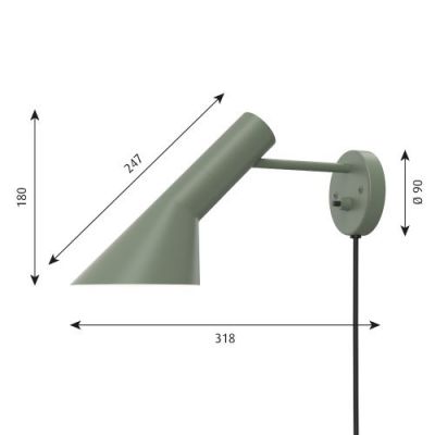 Louis Poulsen AJ Wall Wandlamp - Groen